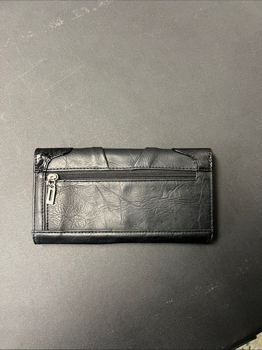 Guess by Marciano Tri-Fold Clutch Wallet-Black/Silver - Picture 3 of 3